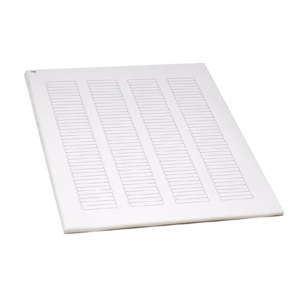 Label Sheets, Cryo, 38x6mm, for Microplates, 20 Sheets, 156 Labels per Sheet, White, 3120PK